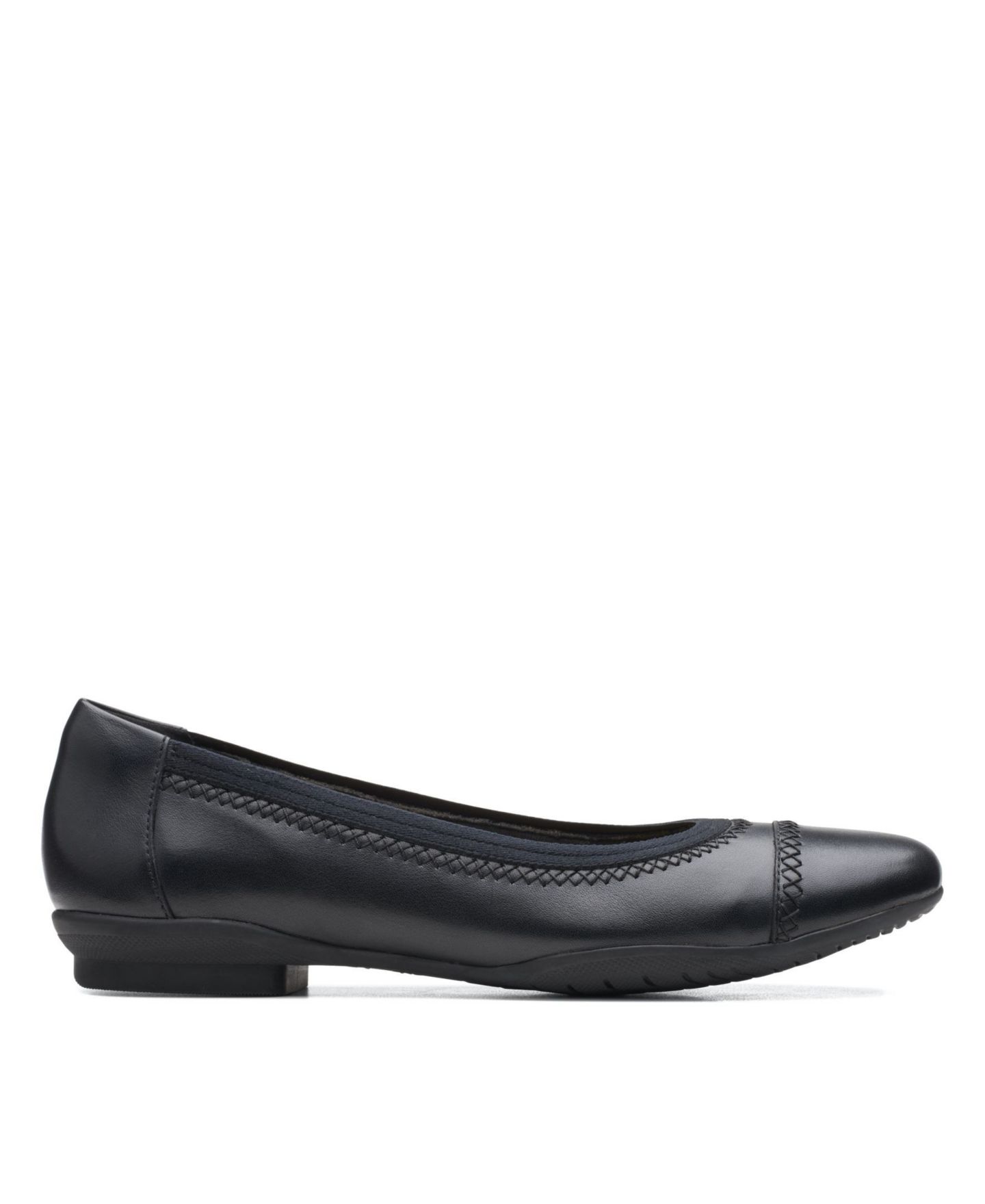 Женские балетки Clarks Collection Sara Bay, цвет: Чёрный кожаный — фото 3