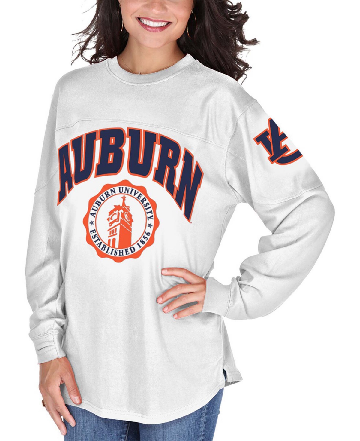 Women'sAuburn Tigers Edith Long Sleeve T-shirt - White