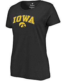 Women's Black Iowa Hawkeyes Campus T-shirt
