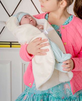 La Newborn Nursery 15.5" Baby Doll Bunting Bear Gift Set, 9 Pieces