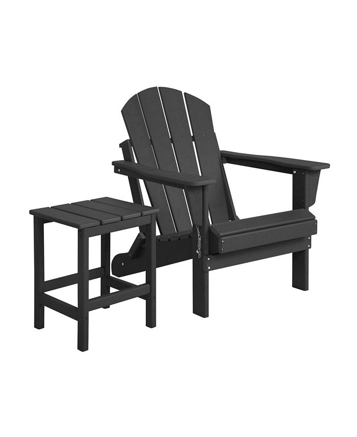 Westin Furniture Outdoor Patio Adirondack Chair and Side Table Set, 2