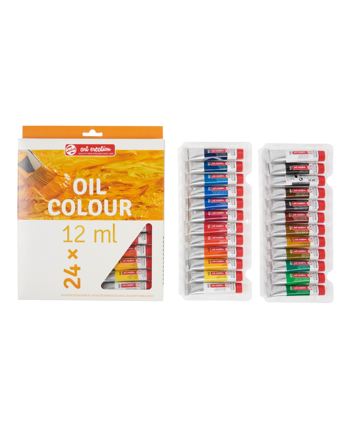 Talen's Art Creation Expression 12 ml Oil Color Tube Set, 24 Colors - Multi