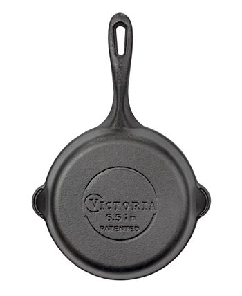 Victoria 6.5 Inch Mini Cast Iron Skillet. Small Frying Pan