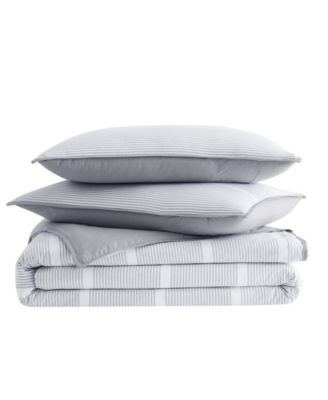 Niari Yarn Dye Stripe 3 Piece Comforter Set, King