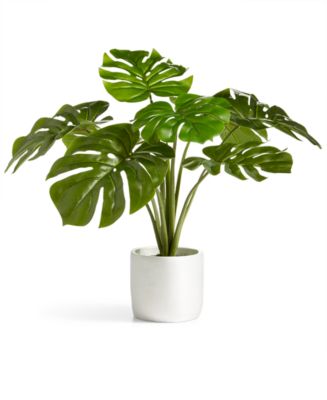 Martha Stewart Collection Potted Faux Monstera Floor Plant, Created for ...