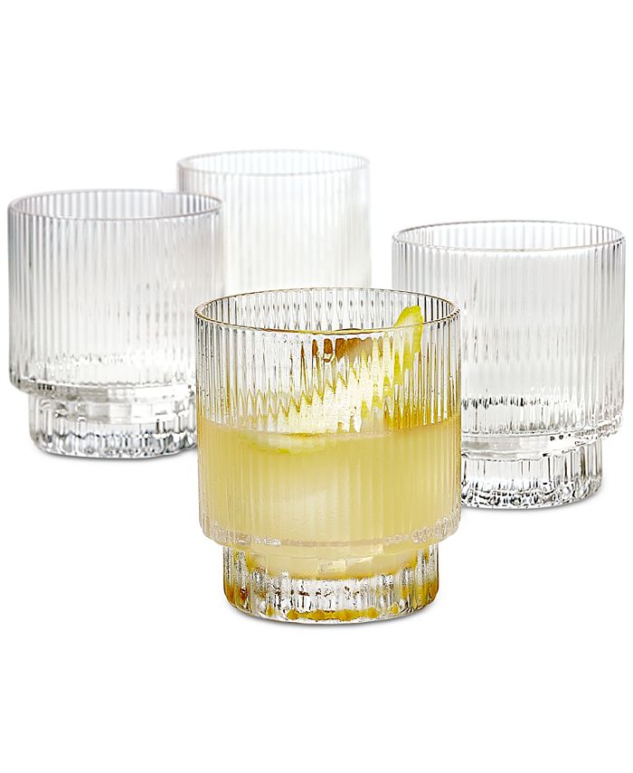 Oake Bubble Glass Double Old-Fashioned Glasses, Set of 4, Created for  Macy's - Macy's