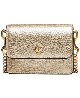 coach metallic card case