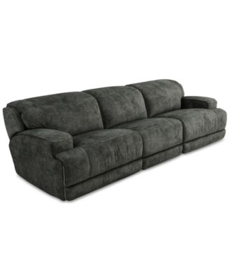 Sebaston 3-Pc. Fabric Sofa with 2 Power Motion Recliners, Created for Macy's