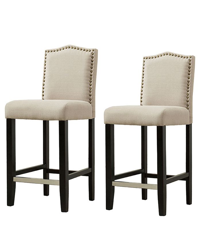 Best Master Furniture Lindon Upholstered Bar Stools, Set of 2 Macy's