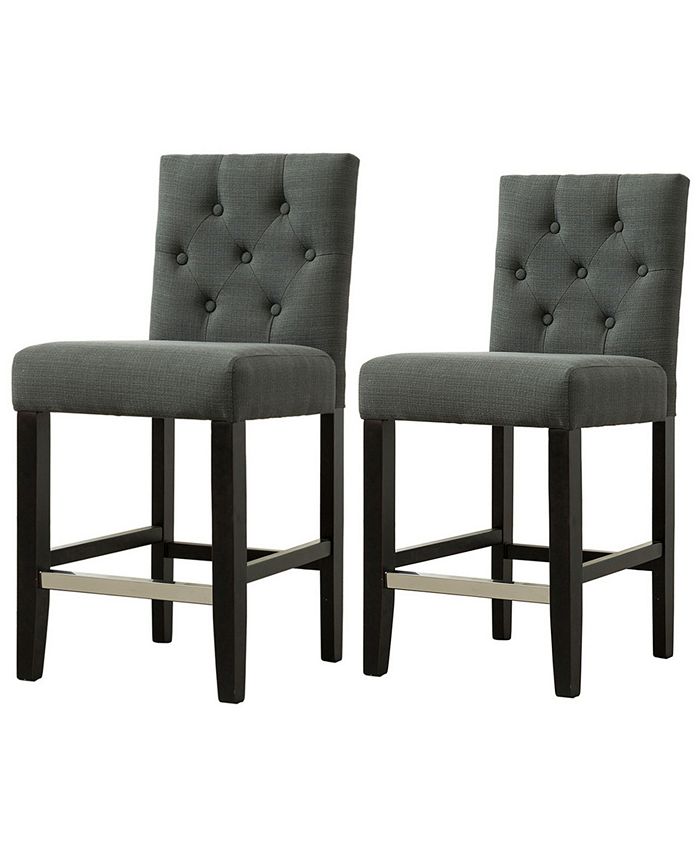 Best Master Furniture Kimberly Upholstered Bar Stools, Set of 2