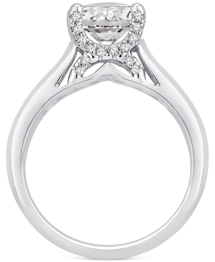 Macy's Diamond Solitaire Engagement Ring (1-5/8 ct. t.w.) in 14k White ...