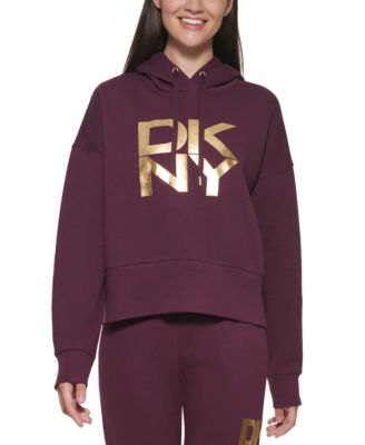 DKNY - Metallic-Logo Pullover Hoodie