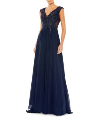 Mac Duggal - Embellished-Top Gown