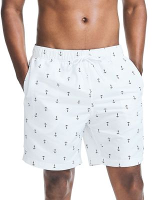Men's Quick-Dry Anchor-Print 8" Swim Trunks