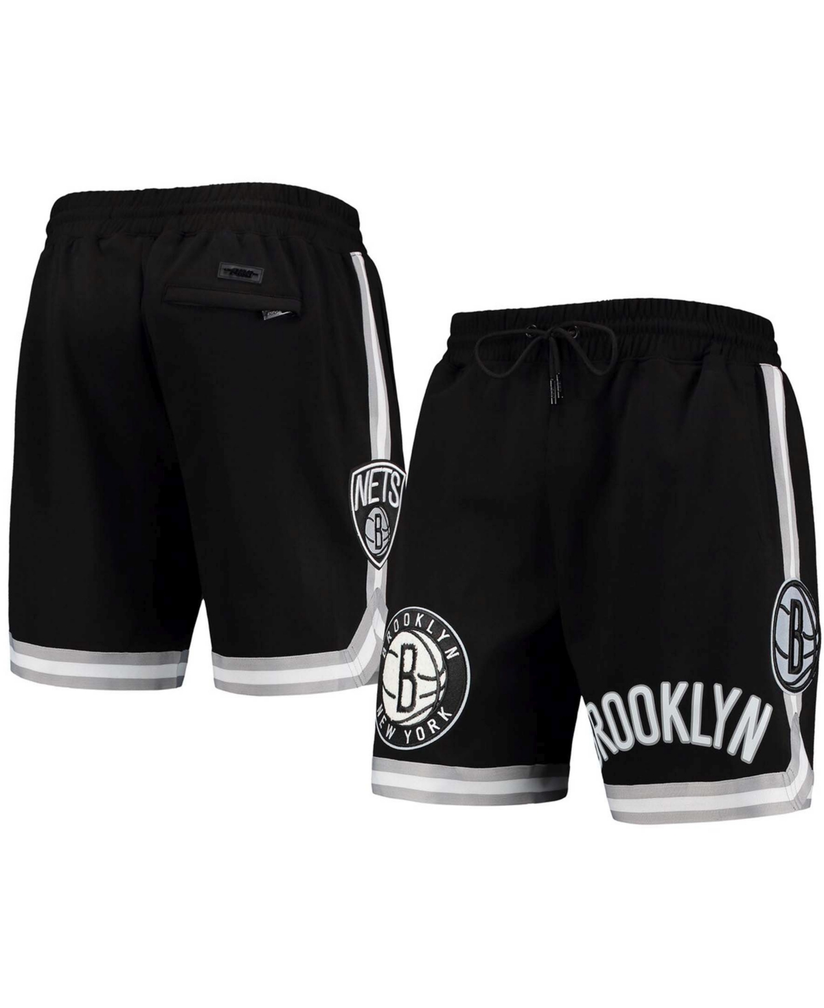 Men'sBrooklyn Nets Chenille Shorts - Black