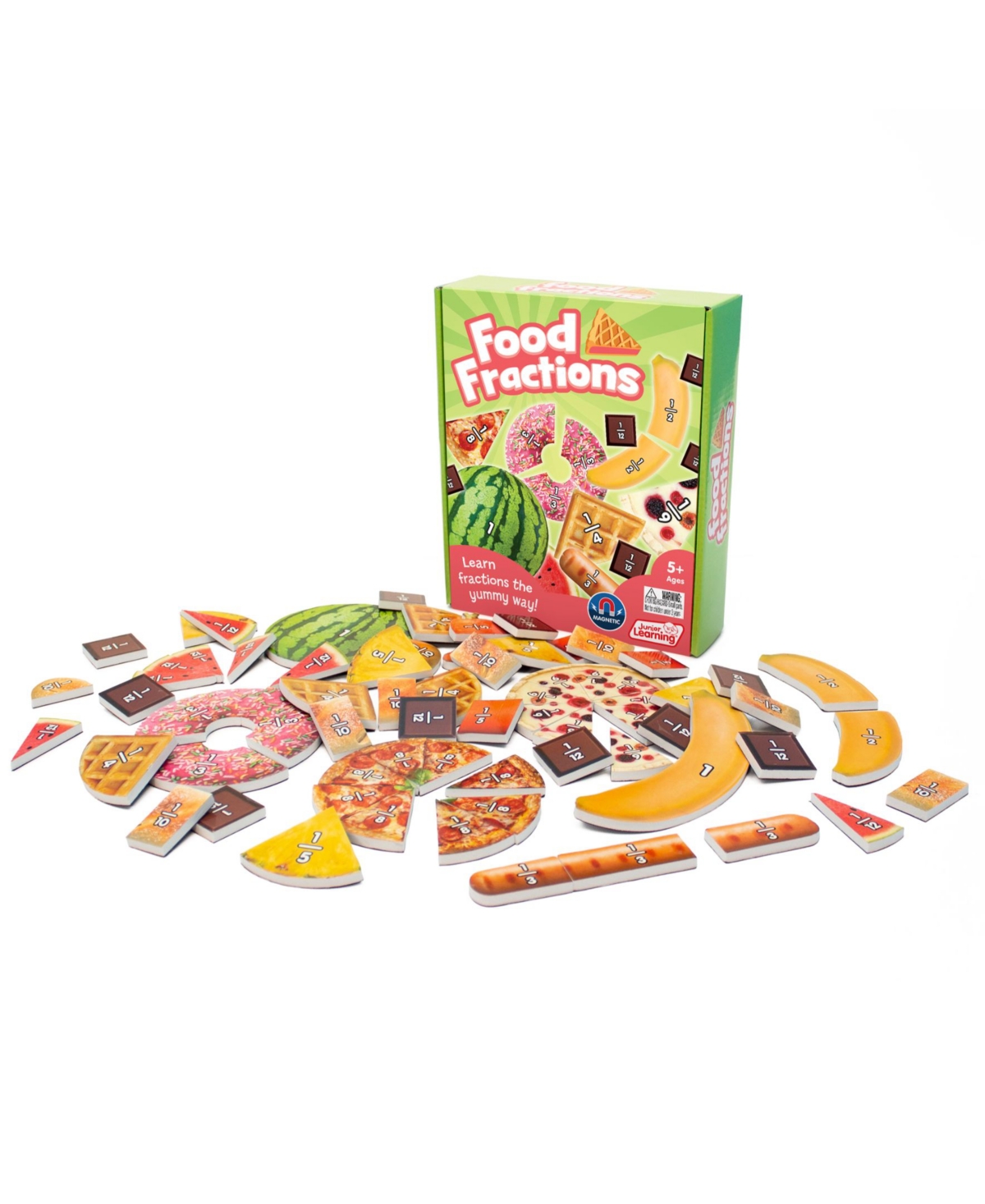 Junior Learning Food Fractions Educational Learning Set, 129 Pieces In Multi