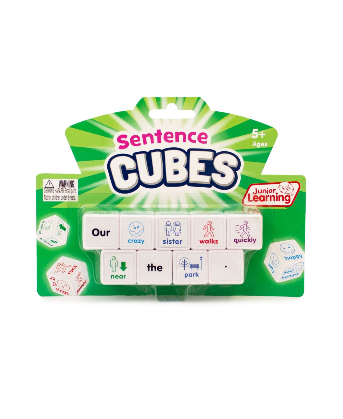 Junior Learning Sentence Cubes Educational Learning Set, 9 Cubes In Multi