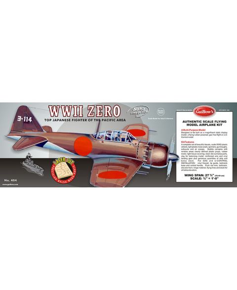 Детские конструкторы Guillow's World War-II Zero Kit 404 Laser Cut Building Set, Ages 14+