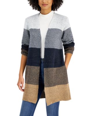 charter club color block cardigan