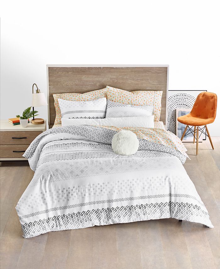 Whim by Martha Stewart Geo Stripe 2Pc. Twin Comforter Set, Created for