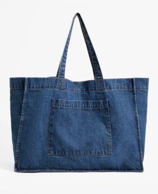 MANGO Women's Denim Shopper Bag - Macy's
