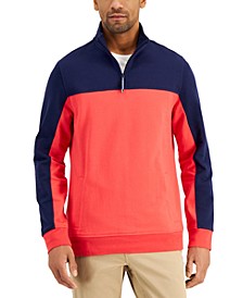 Regular-Fit Colorblocked 1/4-Zip Fleece Sweatshirt, Created for Macy's 
