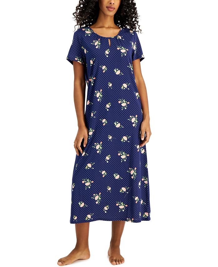 Charter Club Cotton Essentials Long Nightgown, Created for Macy's - Macy's