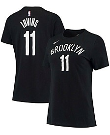 Women's Kyrie Irving Black Brooklyn Nets Name & Number Performance T-shirt