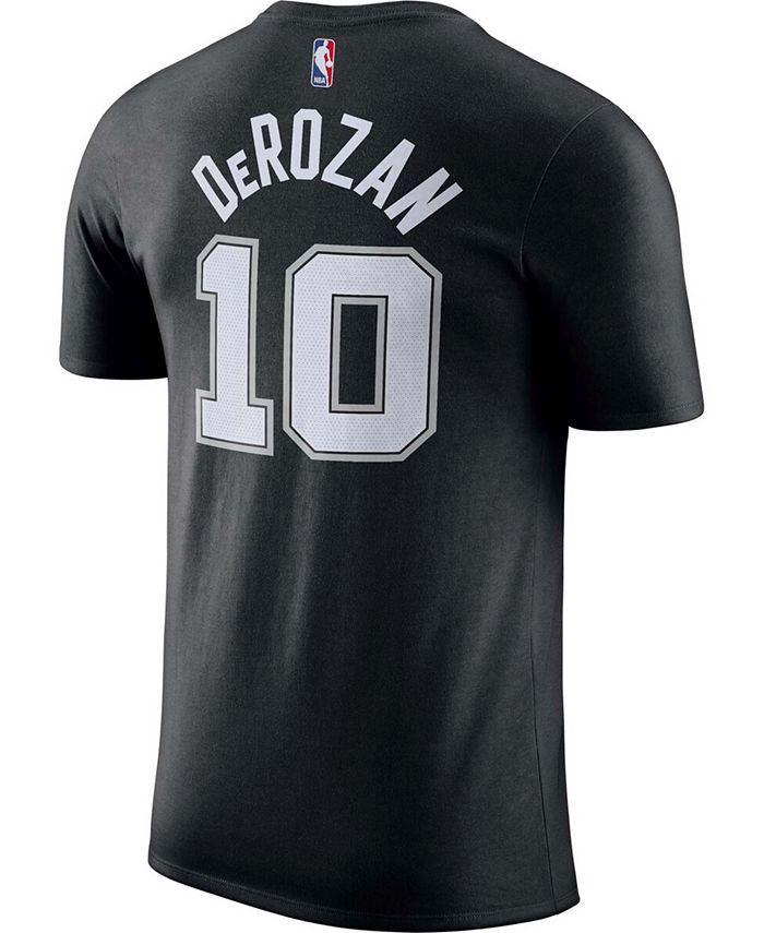 Nike Men's Demar Derozan Black San Antonio Spurs Player Name & Number ...