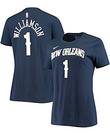 Women's Zion Williamson Navy New Orleans Pelicans Name & Number Performance T-shirt
