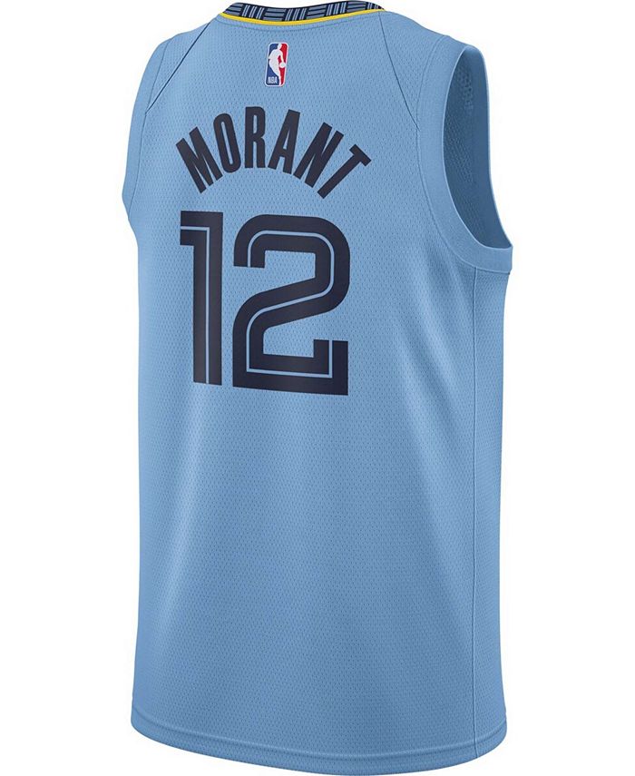 Jordan Men's Ja Morant Light Blue Memphis Grizzlies 2020,21 Swingman ...