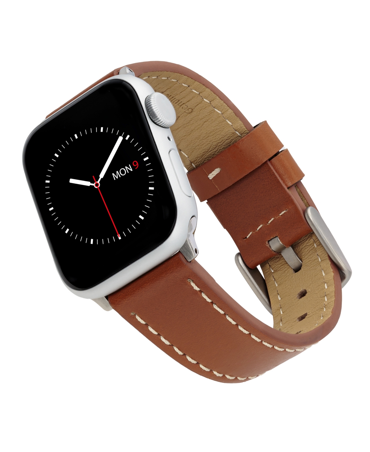 Honey Brown Leather Band Compatible with 38/40/41mm Apple Watch - Brown