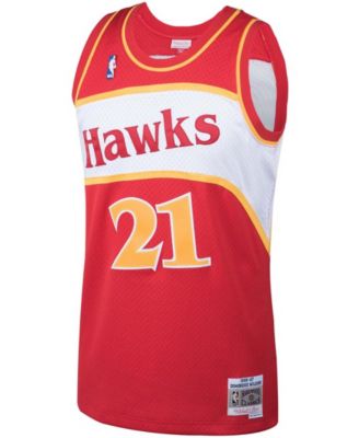 Men's Dominique Wilkins Red Atlanta Hawks 1986-87 Hardwood Classics Swingman Jersey