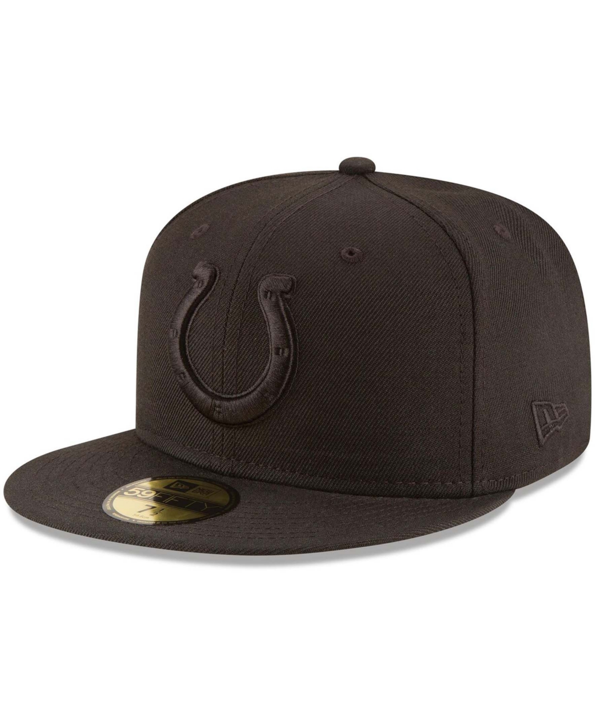 NEW ERA MEN'S INDIANAPOLIS COLTS BLACK ON BLACK 59FIFTY FITTED HAT