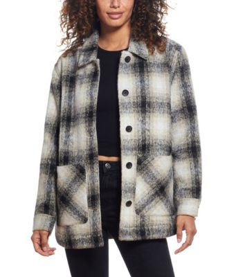 Wool Plaid Shirt Jacket 