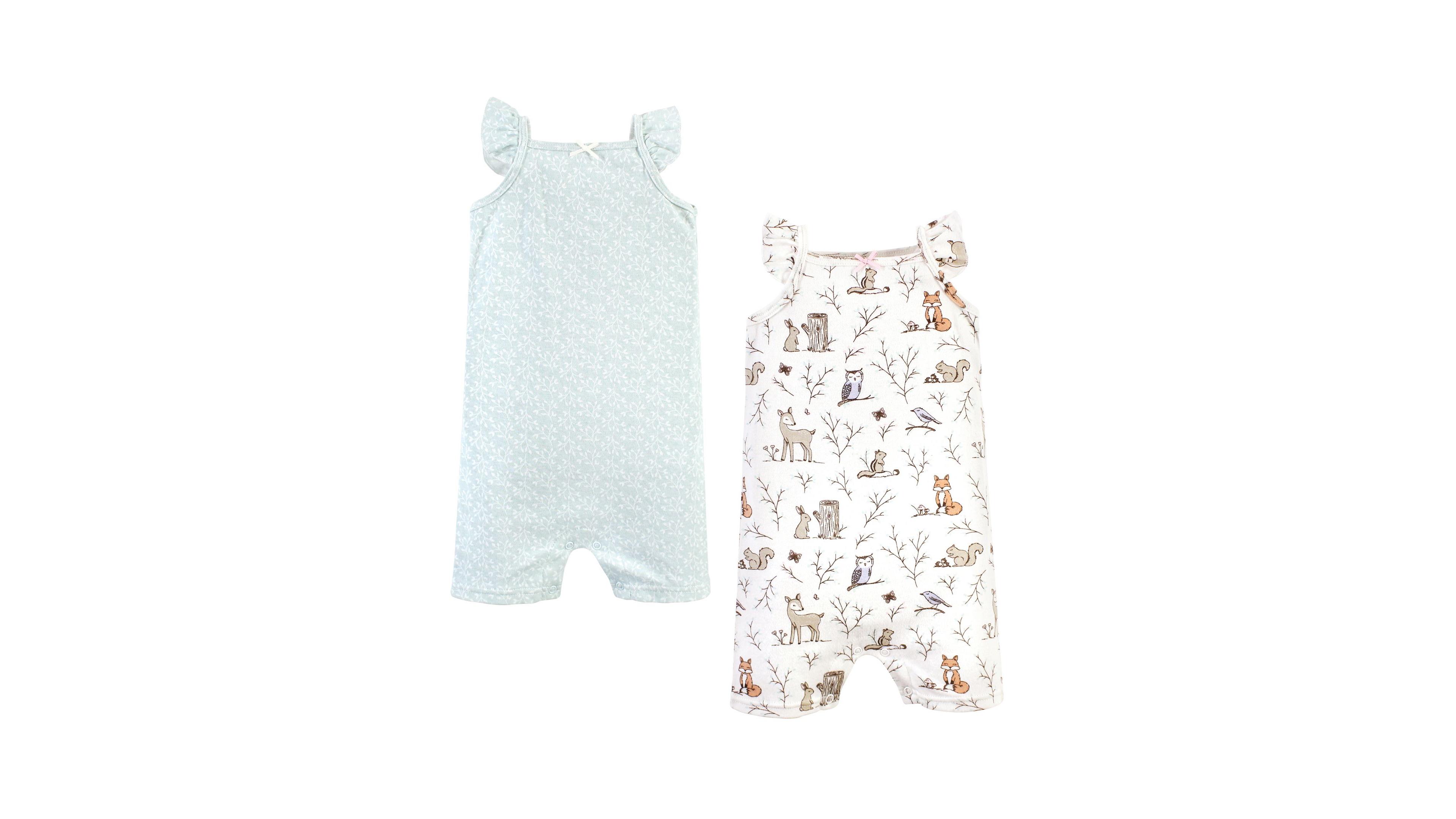 Hudson Baby Girls 2Pk Rompers
