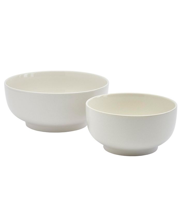 Tabletops Unlimited Denmark White 2 Piece Deep Bowl Serve Set Macy's
