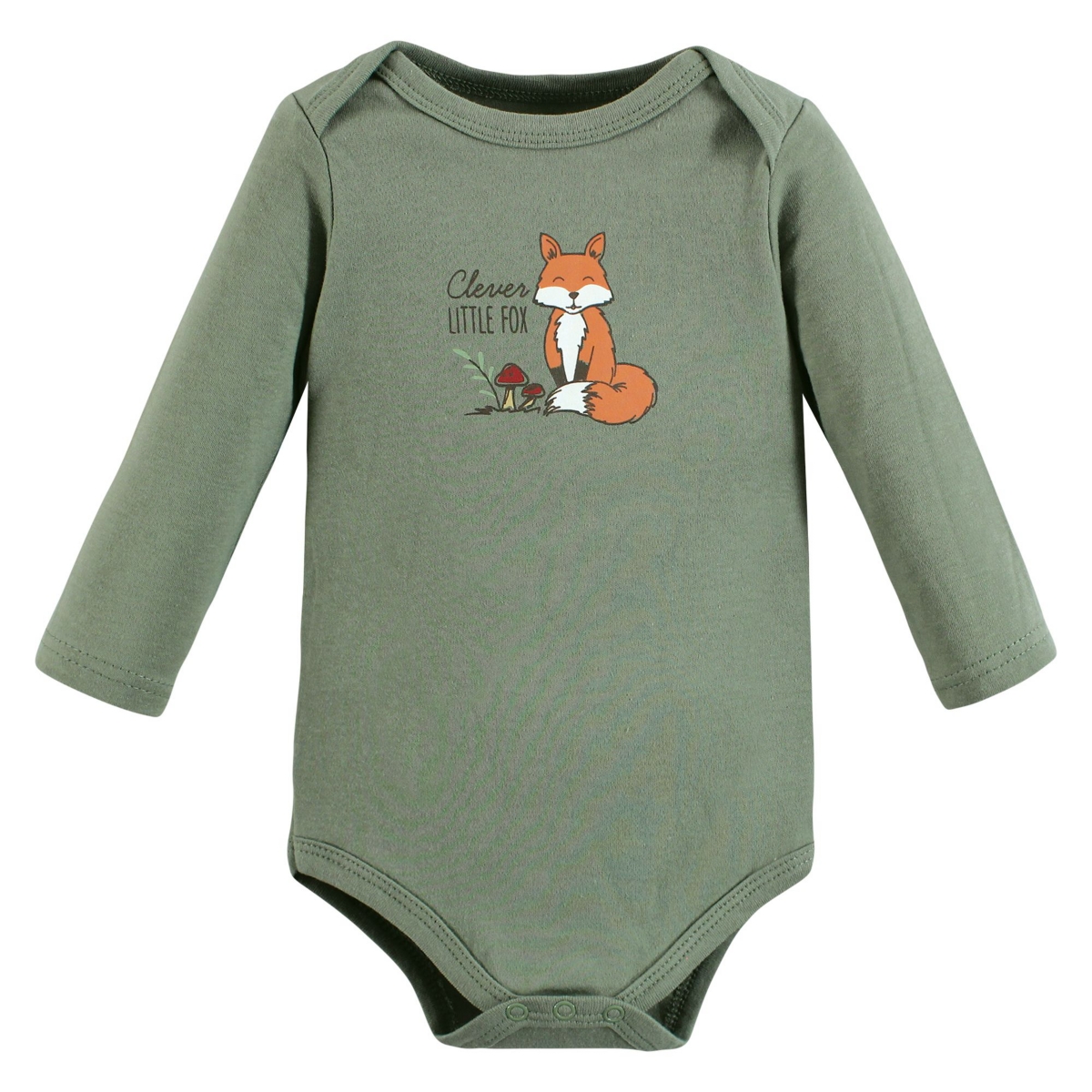 Hudson Baby Baby Boys Cotton Long-Sleeve Bodysuits, 3-Pack - Forest fox
