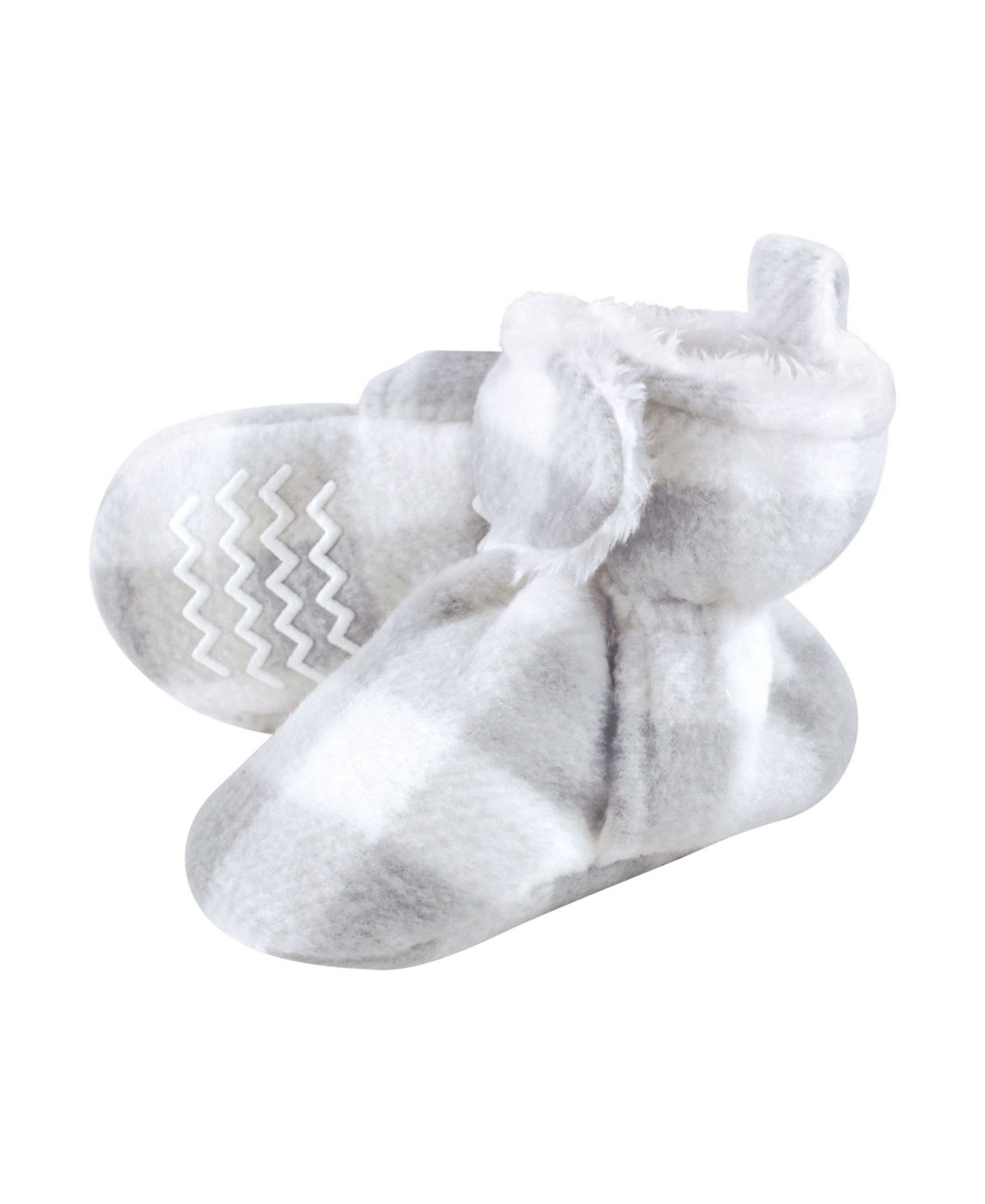 Обувь Hudson Baby Unisex Cozy Unisex Animal-Inspired Fleece Footwear Duo для мальчиков-малышей, цвет: Угольный серый белый клетчатый — фото 4
