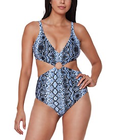 Printed Ring Monokini One-Piece Swimsuit, Created for Macy's