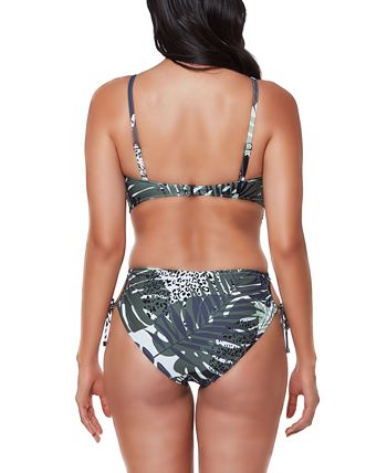 Bar III Printed Side-Tie One-Piece Swimsuit, Created for Macy's