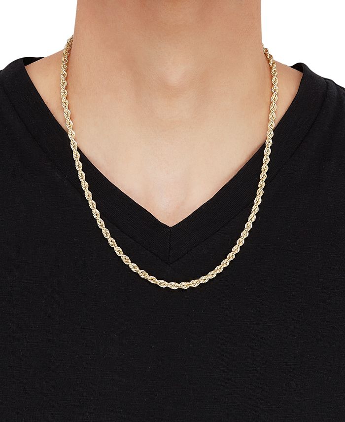 Macy's Rope Link 22" Chain Necklace in 10k Gold Macy's