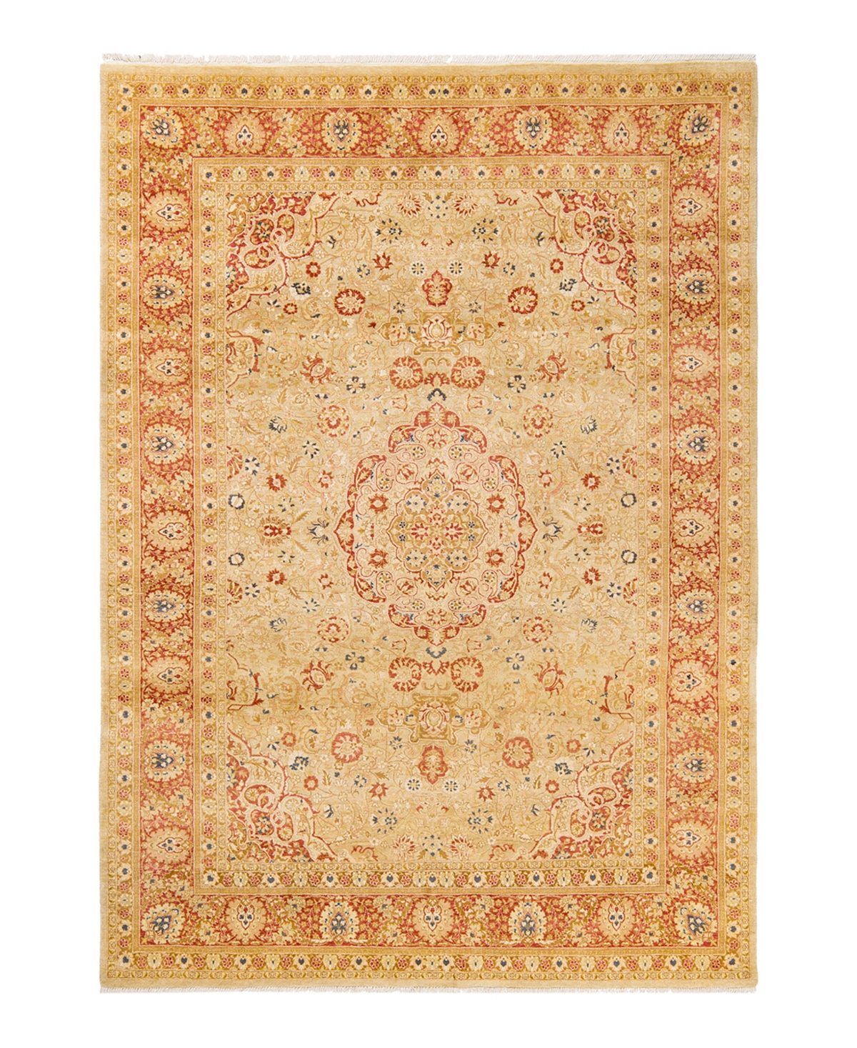 Closeout! Adorn Hand Woven Rugs Mogul M1289 6'1in x 8'10in Area Rug - Yellow