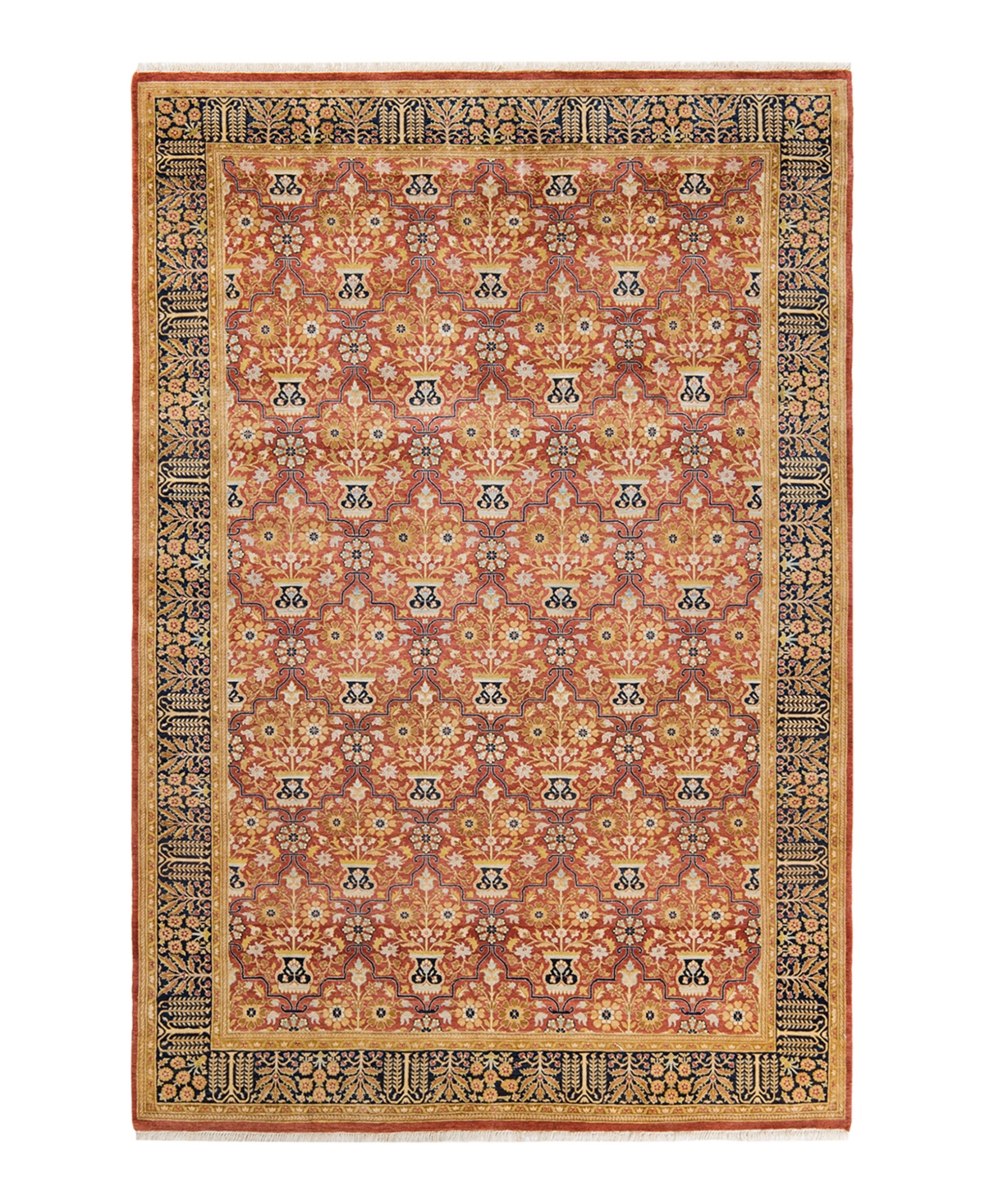 Closeout! Adorn Hand Woven Rugs Mogul M1289 6'3in x 9'4in Area Rug - Orange