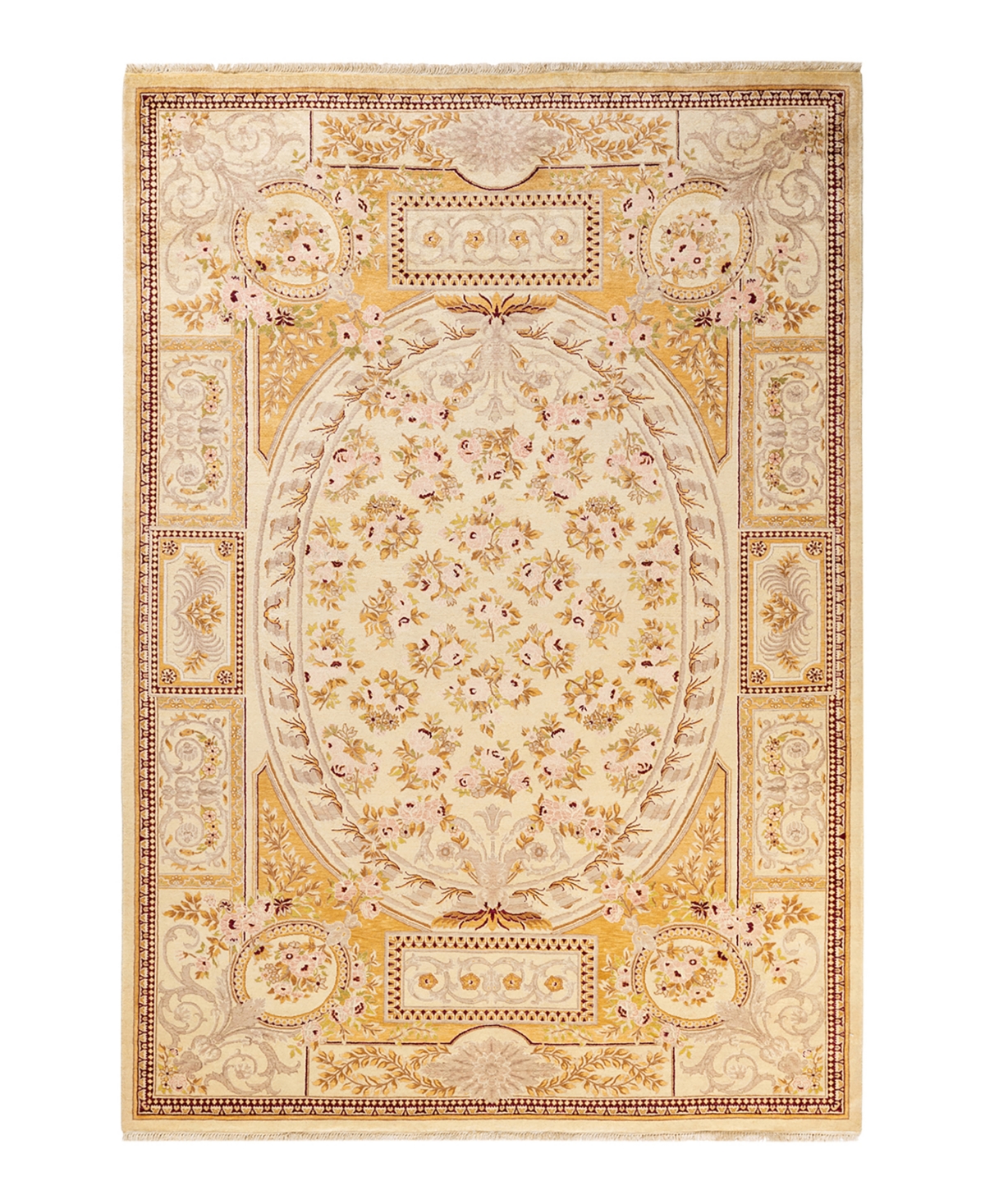 Closeout! Adorn Hand Woven Rugs Mogul M1289 6'1in x 8'10in Area Rug - Ivory
