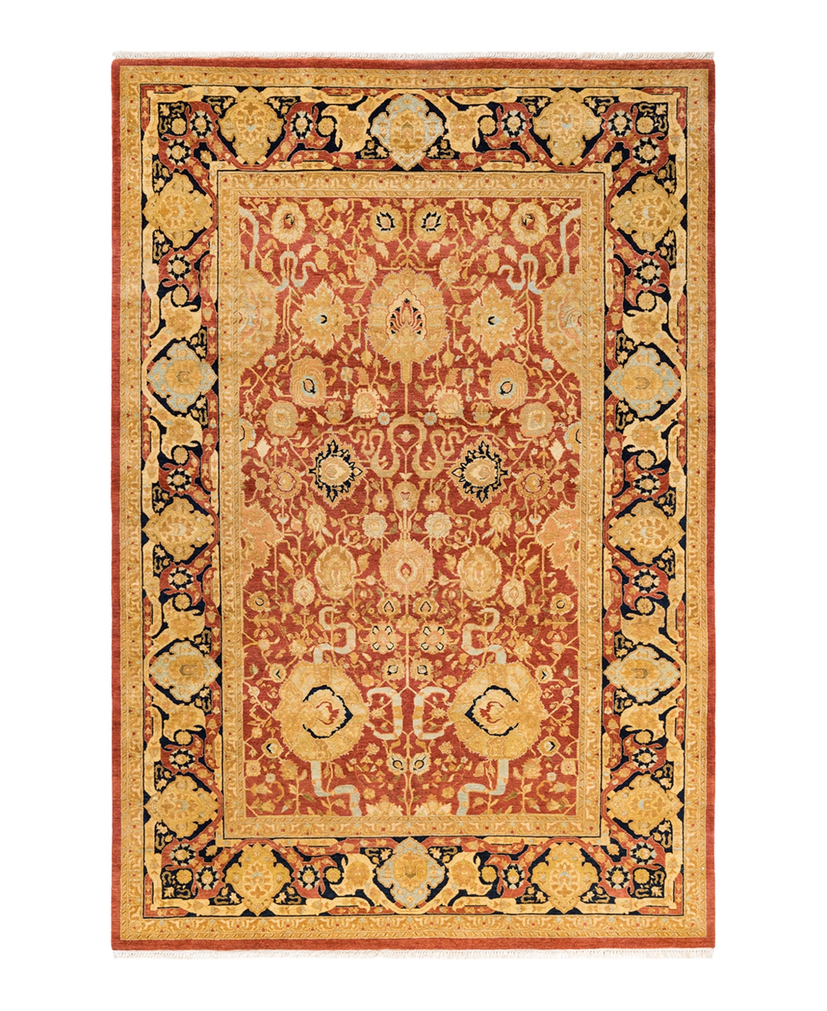 Closeout! Adorn Hand Woven Rugs Mogul M1381 6'2in x 9'4in Area Rug - Orange