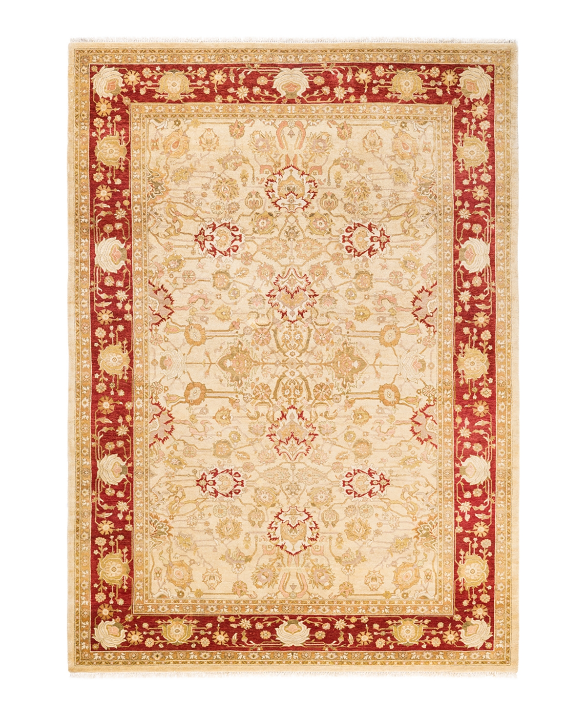 Closeout! Adorn Hand Woven Rugs Mogul M1404 6'2in x 8'10in Area Rug - Ivory