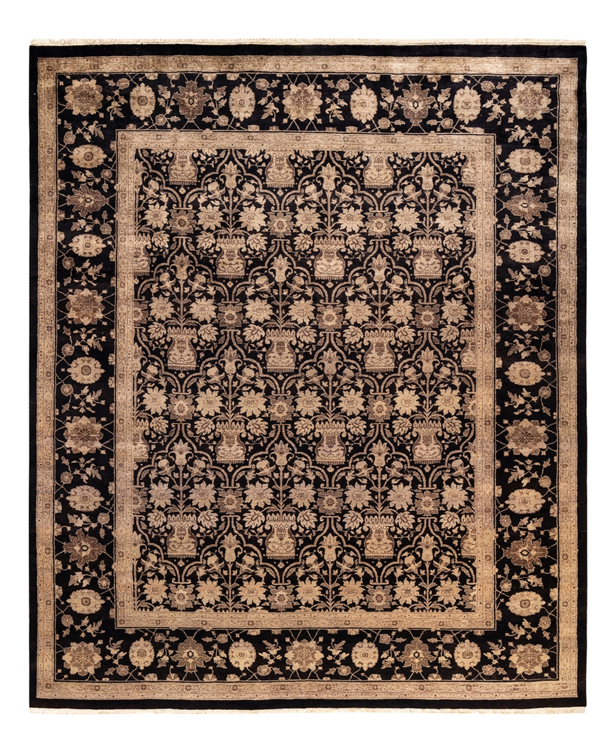 Closeout! Adorn Hand Woven Rugs Eclectic M1420 8'1in x 9'10in Area Rug - Black