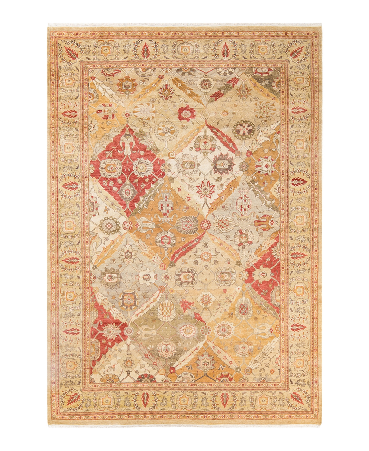 Closeout! Adorn Hand Woven Rugs Mogul M1462 6'4in x 9'6in Area Rug - Yellow