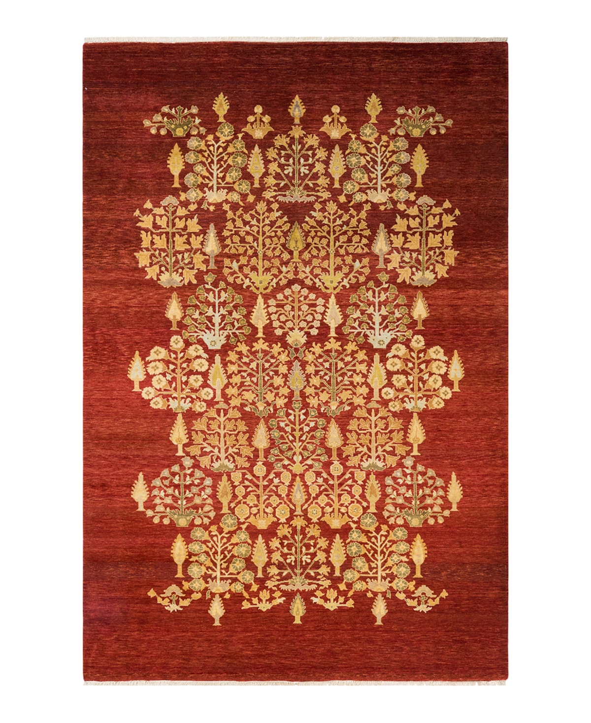 Closeout! Adorn Hand Woven Rugs Eclectic M1478 6'1in x 9'4in Area Rug - Red